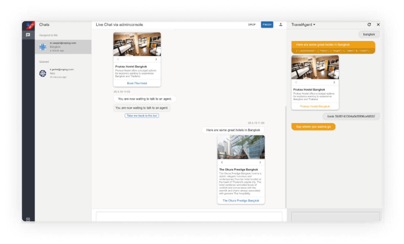 エージェントライブチャット